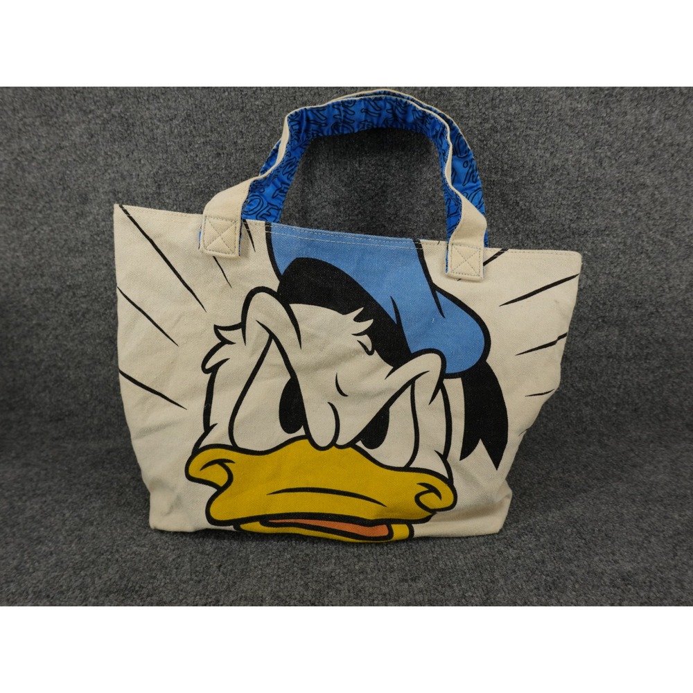 Disney Store Donald Duck Tote Bag Unisex OS Cream Good Aw Phooey Graphic Canvas